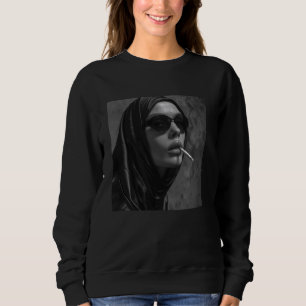 Heiße Nonne raucht Zigarette, Rebellious Nonne Sweatshirt