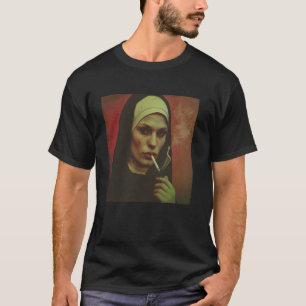 Heiße Nonne raucht Zigarette, Rebellious Nonne T-Shirt