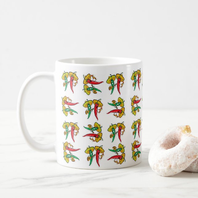 Heiße Paprika-Tasse Kaffeetasse (Mit Donut)