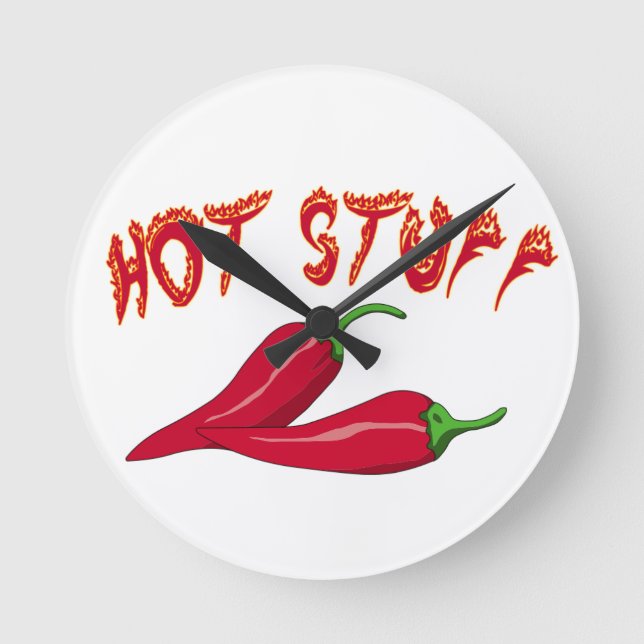Heiße Paprika-Uhr Runde Wanduhr (Vorderseite)