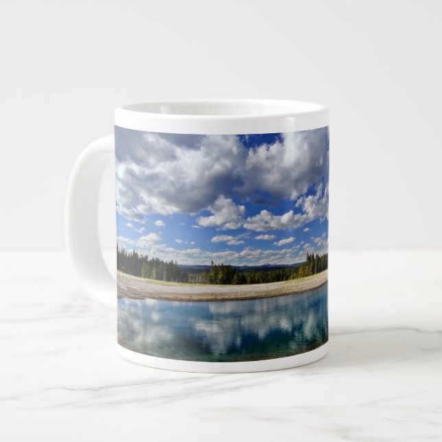 Heiße Quelle Jumbo-Tasse (Vorderseite Links)