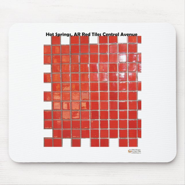 Heiße Quellen, AR-rote Fliesen, Mittelave-Geschenk Mousepad (Vorne)