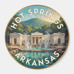Heiße Quellen Arkansas Bathhouse Row Reise Magnet
