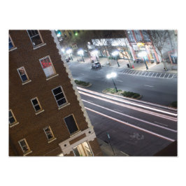 Heiße Quellen, Arkansas in der Nacht. Fotodruck