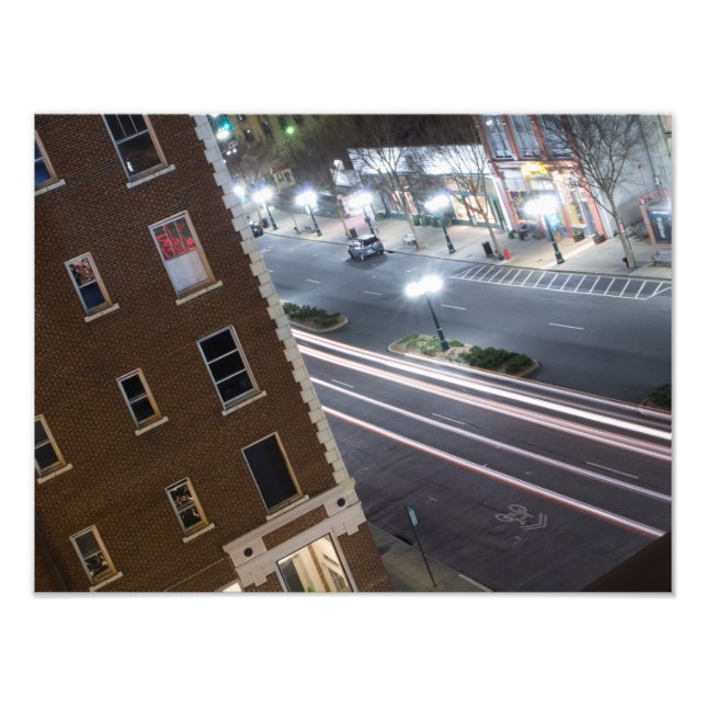 Heiße Quellen, Arkansas in der Nacht. Fotodruck (Vorne)