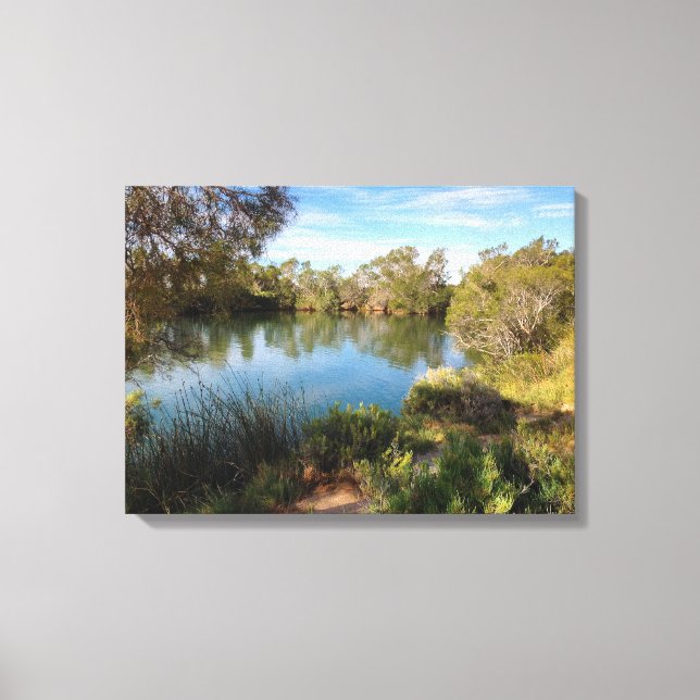 Heiße Quellen in der Wüste Leinwand drucken (Vorderseite)