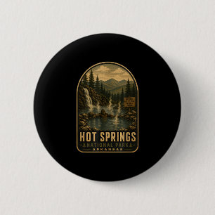 Heiße Quellen Nationalpark Bigfoot Vintage Button