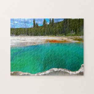 Heiße Quellen Yellowstone. Puzzle