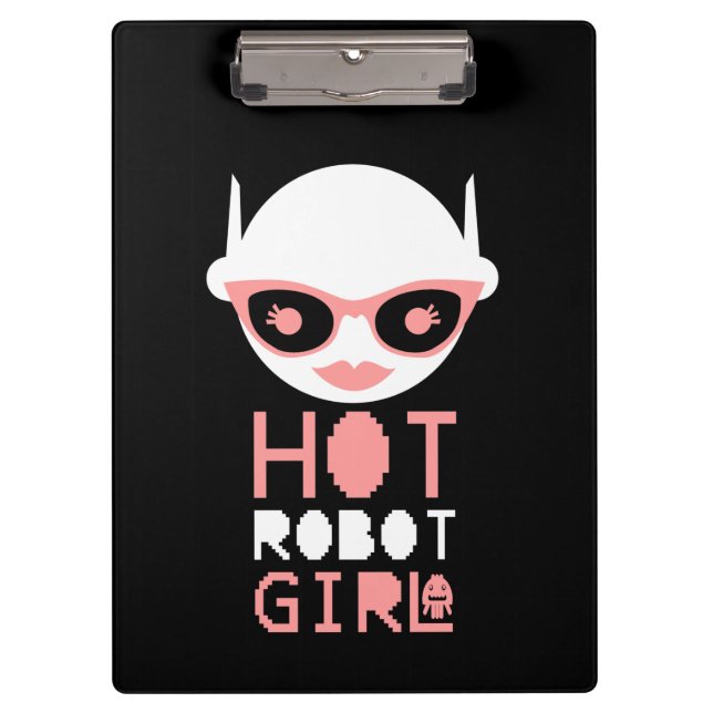 Heiße Roboterfrau Klemmbrett (Vorderseite)