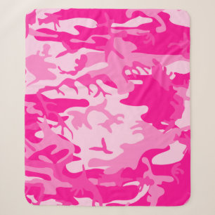 heiße rosa Camouflage Tarnung Sherpadecke