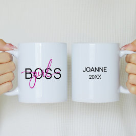 Heiße Rosa Chefin  Zweifarbige Tasse