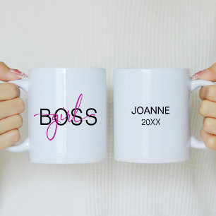 Heiße Rosa Chefin  Zweifarbige Tasse