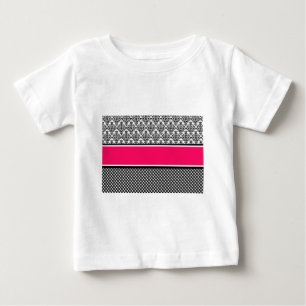 heiße rosa Damast Baby T-shirt