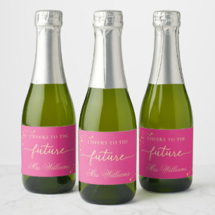 Heiße rosa goldene Hochzeitsdusche funkelndes Wein