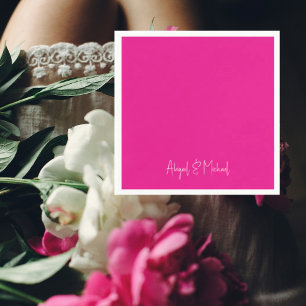 Heiße rosa Hochzeitscocktail Serviette