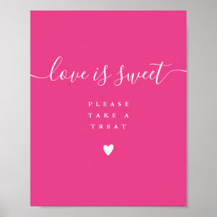 Heiße rosa Liebe ist süß Nimm ein Geschenk Schild