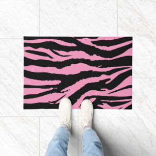 Heiße Rosa-Zebra-Druck Fußmatte