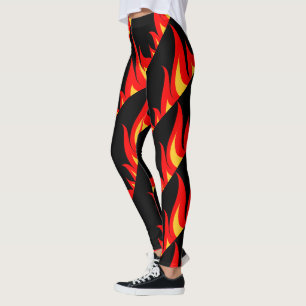 Heiße rote Feuerflammen Workout Fitness Gym Leggin Leggings
