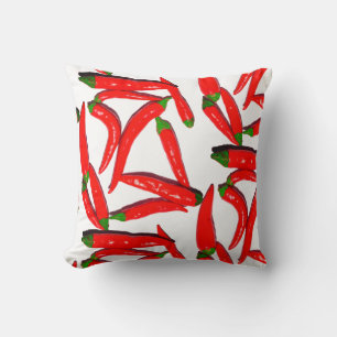 Heiße rote grüne Chili Paprika Muster Kissen Kopfk
