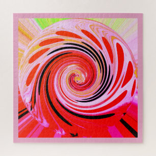 Heiße rote Sommer-Mix-Kunst Puzzle