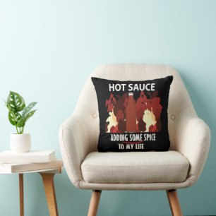 Heiße Sauce Ketchup Feuer Rote Chili Paprika Kissen