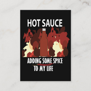 Heiße Sauce Ketchup Feuer Rote Chili Pfeffer Essen Visitenkarte