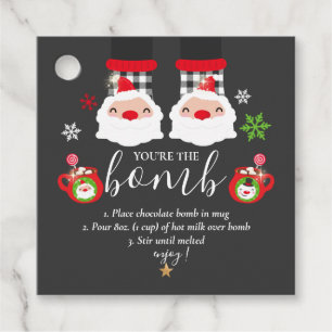 Heiße Schokolade Bomb Tags Weihnachten Sie sind di Geschenkanhänger