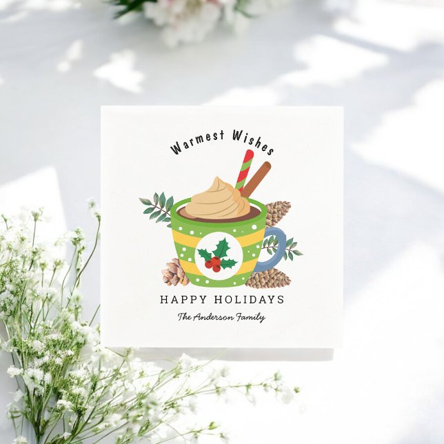 Heiße Schokolade Cup Grün Serviette (Von Creator hochgeladen)