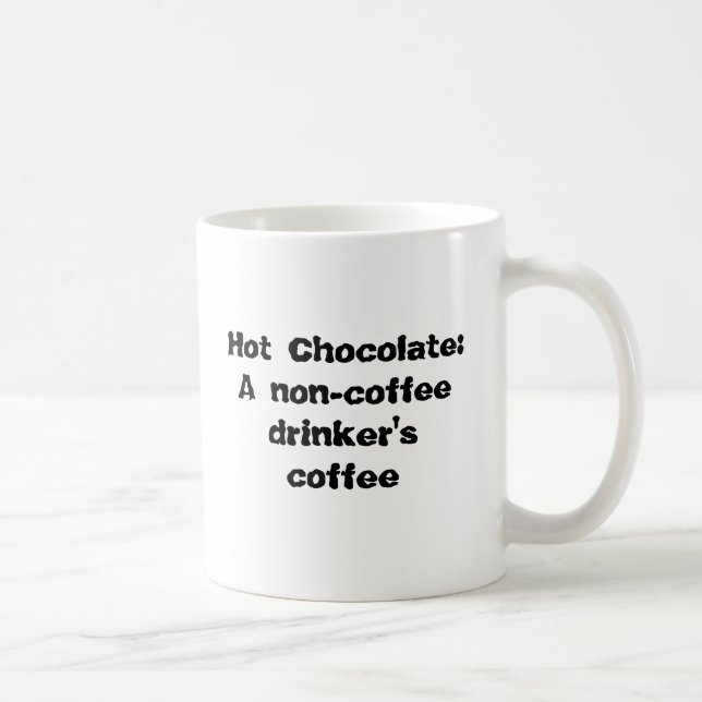 Heiße Schokolade: Der Kaffee eines Nichtkaffee Tasse (Rechts)