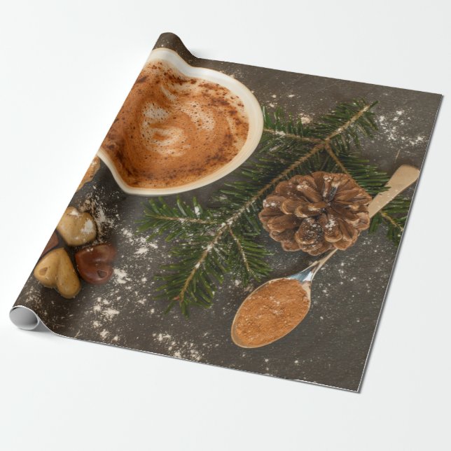 Heiße Schokolade Geschenkpapier (Ungerollt)