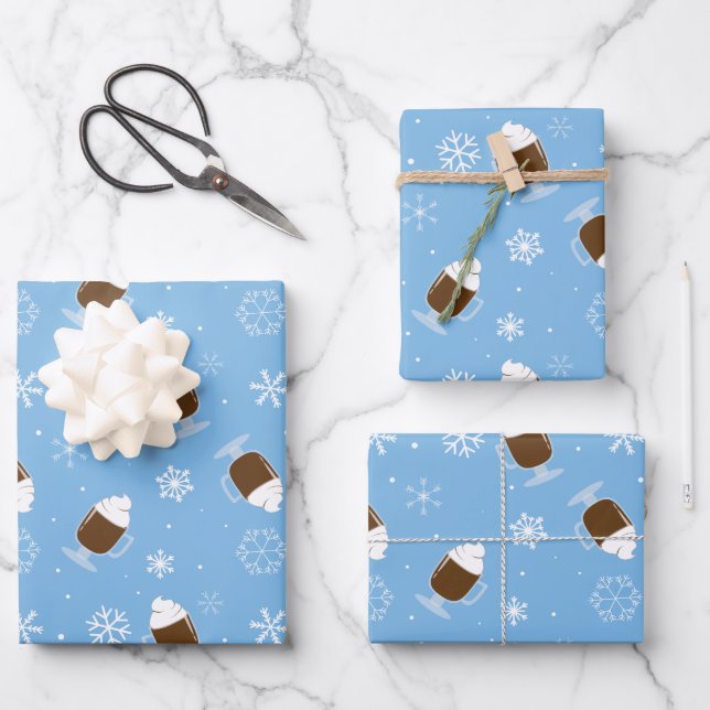 Heiße Schokolade Geschenkpapier Set (Vorderseite)