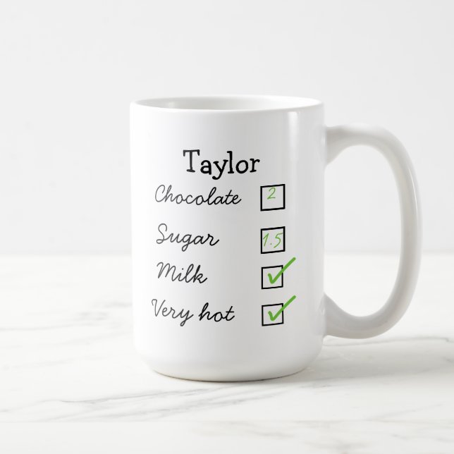 Heiße Schokolade/heiße Tasse der persönlichen (Rechts)