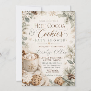 Heiße Schokolade & Kekse Baby Shower Einladung