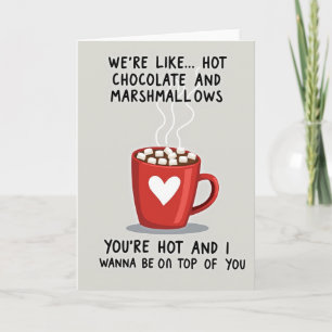 Heiße Schokolade-Marshmallow-Schmacht-Karte Karte