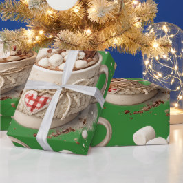 Heiße Schokolade mit Marshmallows Geschenkpapier
