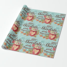 Heiße Schokolade mit Peppermint Weihnachten Geschenkpapier