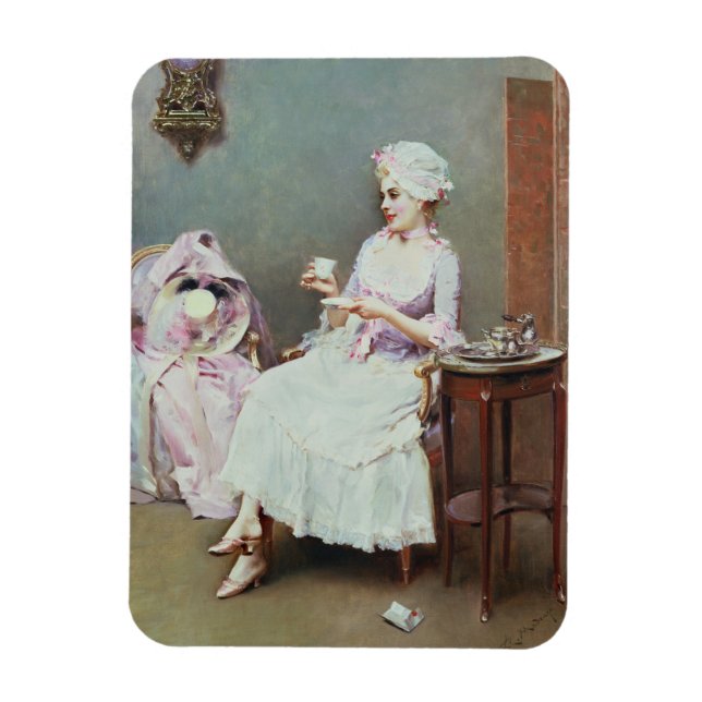 Heiße Schokolade (Öl auf Leinwand) Magnet (Vertikal)