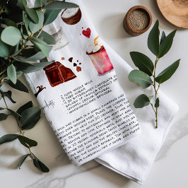 Heiße Schokolade | Rezept Heirloom Geschirrtuch