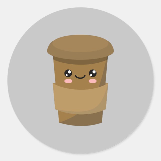 Heiße Schokolade Runder Aufkleber (Vorderseite)