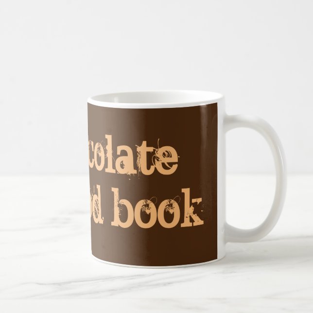 "Heiße Schokolade und ein gutes Buch" überfallen Tasse (Rechts)