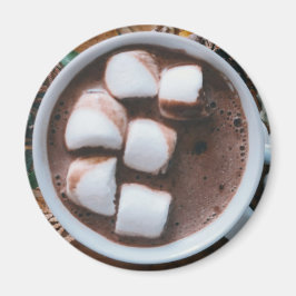 Heiße Schokolade und Marshmallows Magnet
