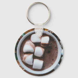 Heiße Schokolade und Marshmallows Schlüsselanhänger