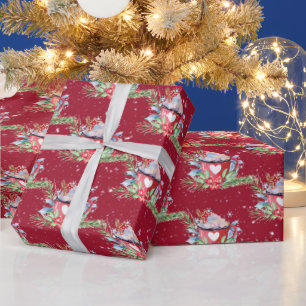 Heiße Schokolade und Schneeflocken Geschenkpapier