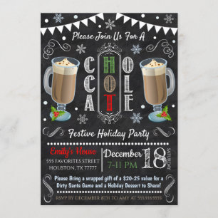 Heiße Schokolade Weihnachten Party Einladung