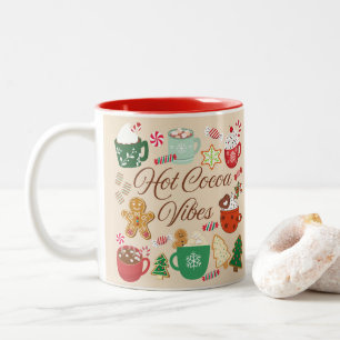 Heiße Schokolade Weihnachtsstimmung Zweifarbige Tasse