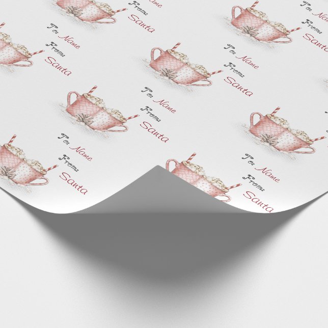 Heiße Schokolade zu und von Weihnachten Winter Geschenkpapier (Ecke)