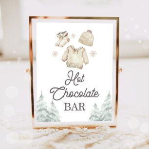 Heiße Schokoladen-Bar Kakao Baby Es ist kalt drauß Poster