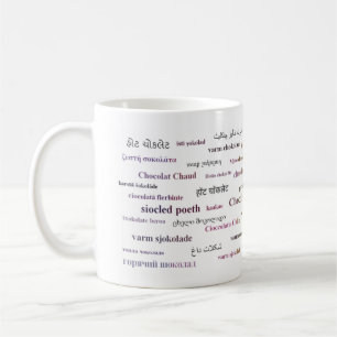 Heiße Schokoladen-Tasse in den verschiedenen Kaffeetasse