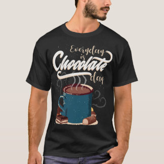 Heiße Schokoladenkunst für Schokoladentag. T-Shirt