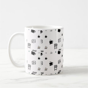 Heiße schwarze Kaffeetasse Latte To-Go-Illustratio